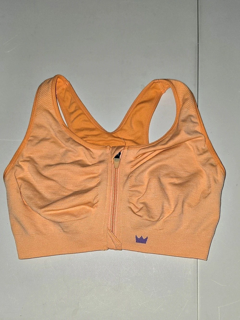 SHEFIT Flex Sports Bra Orange Zip Front Sports Bra
